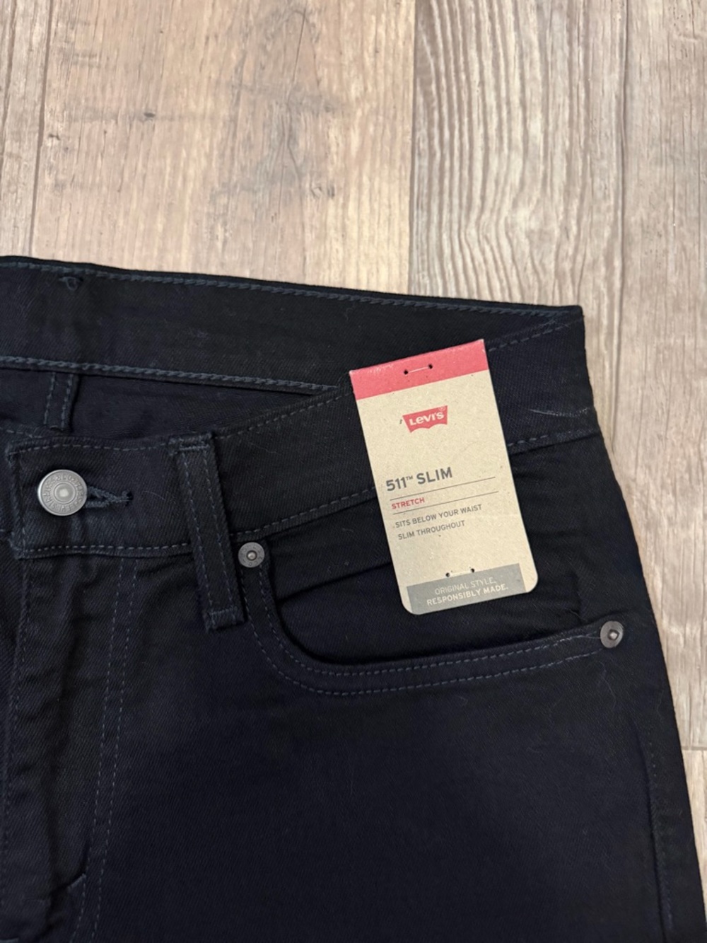 Levi's Men's Black 511 Slim Jeans Stretch. Size 32x30. Brand new with tags - Picture 4 of 6